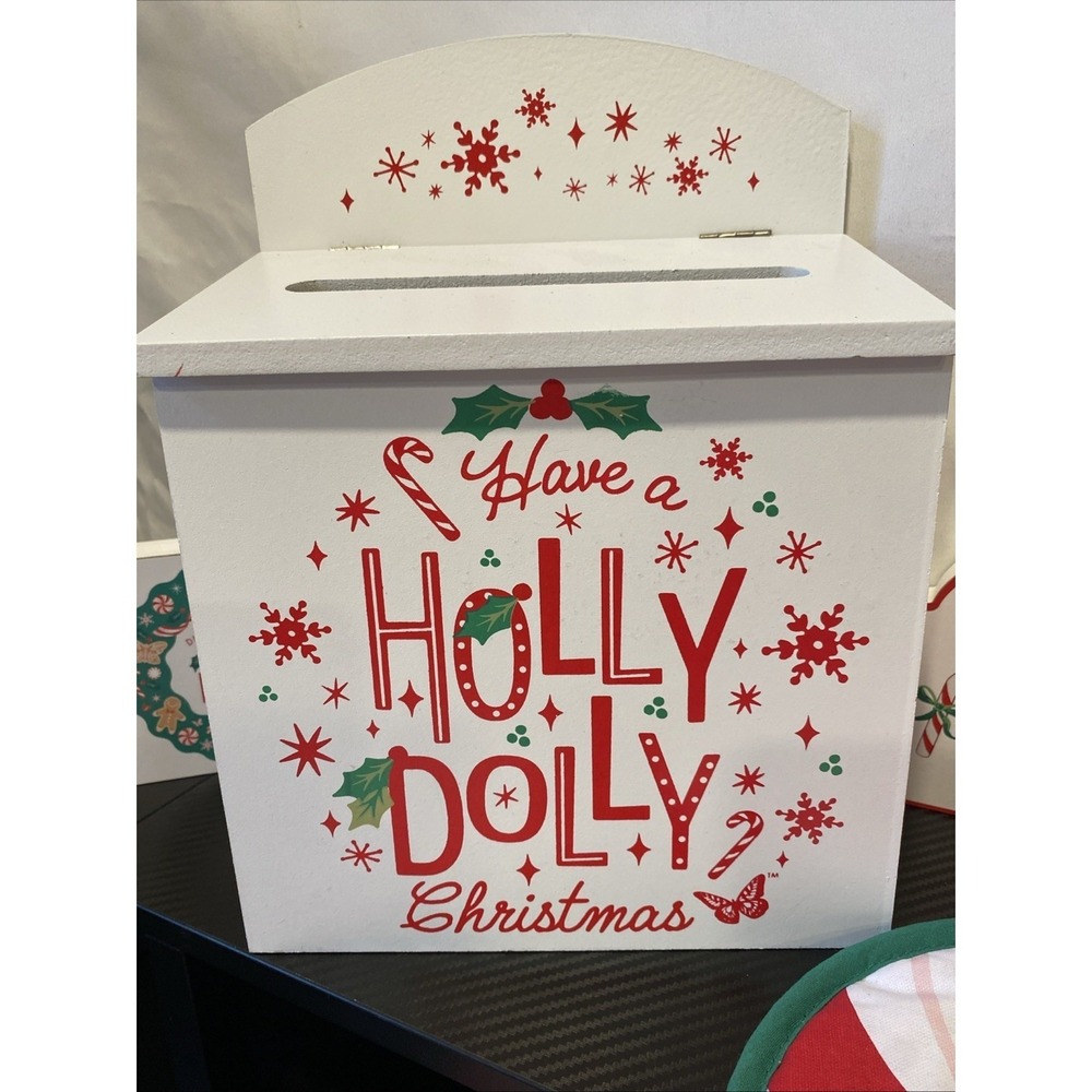Dolly Parton Holly Dolly Christmas Wooden Mailbox Decor Limited Edition